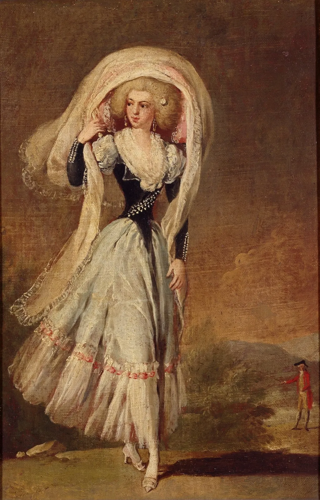 Maja in Finery, by Antonio Carnicero, oil, 1701
