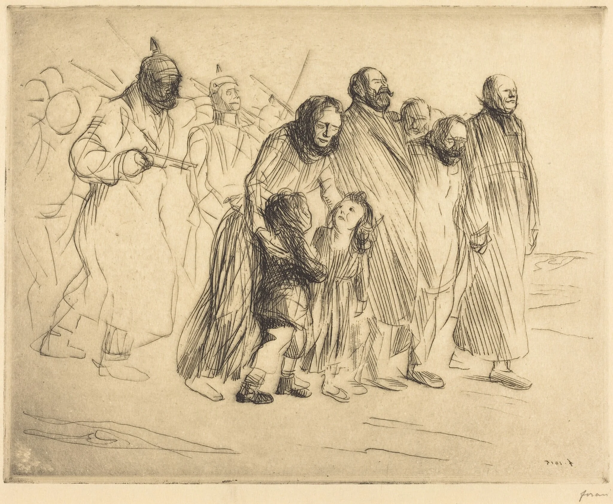 Les notables (petite planche) (The Notables) (small plate), detail