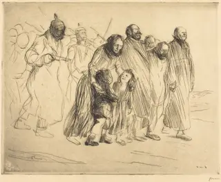Les notables (petite planche) (The Notables) (small plate), by Jean-Louis Forain, ink, 1915