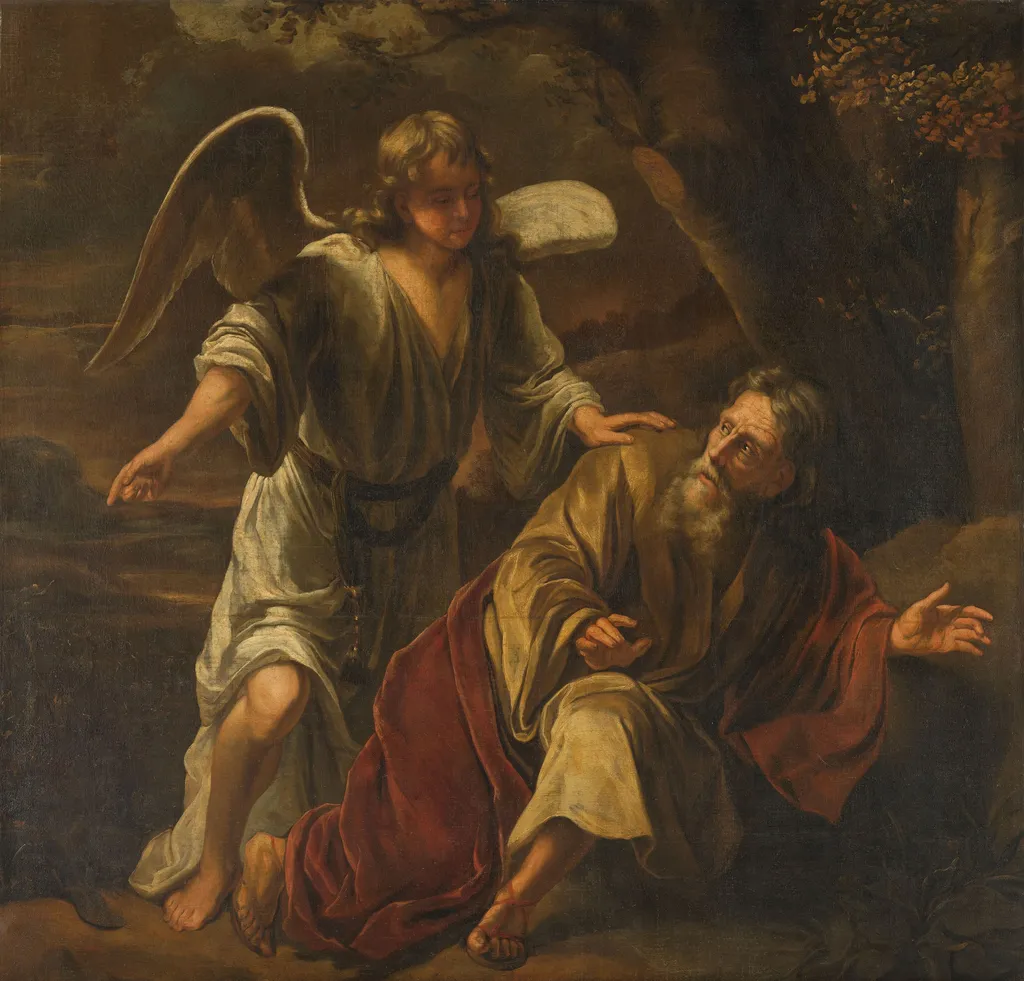 Biblical scene, by Ferdinand Bol, oil, 1650