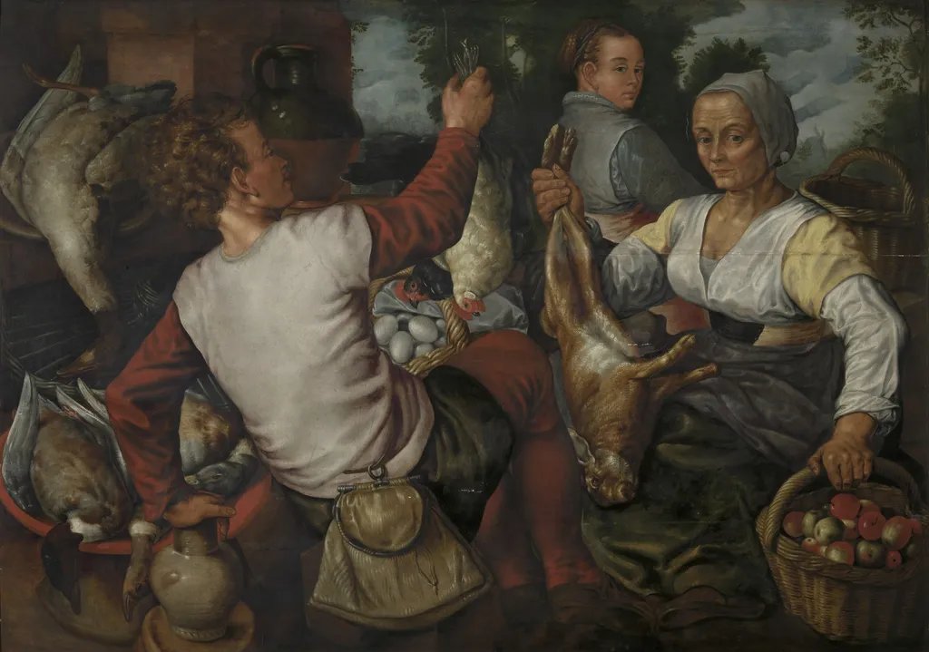 The Stallholders, by Pieter Aertsen, oil, 1550