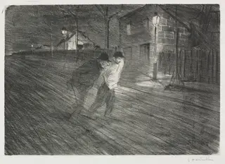 La Rue Coulaincourt, by Théophile Alexandre Steinlen, 1896