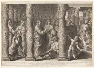 Healing of the Lame Man, by Nicholas Dorigny, 1719