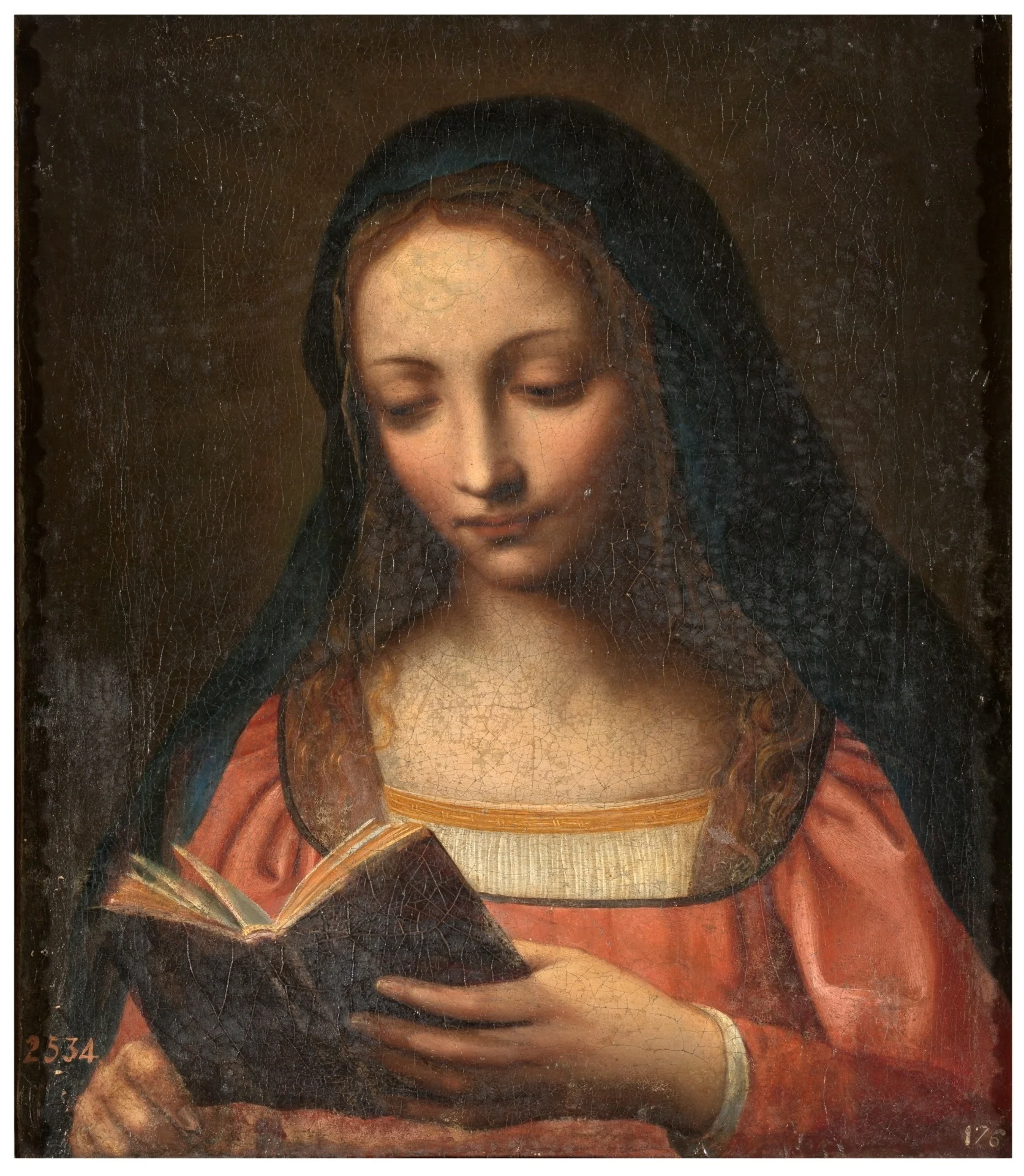 The Virgin Reading, detail