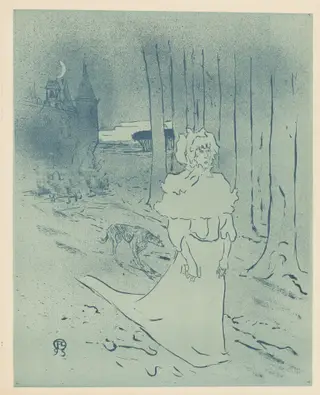 The Manor Lady or the Omen (La chatelaine ou le tocsin), by Henri de Toulouse-Lautrec, ink, 1895