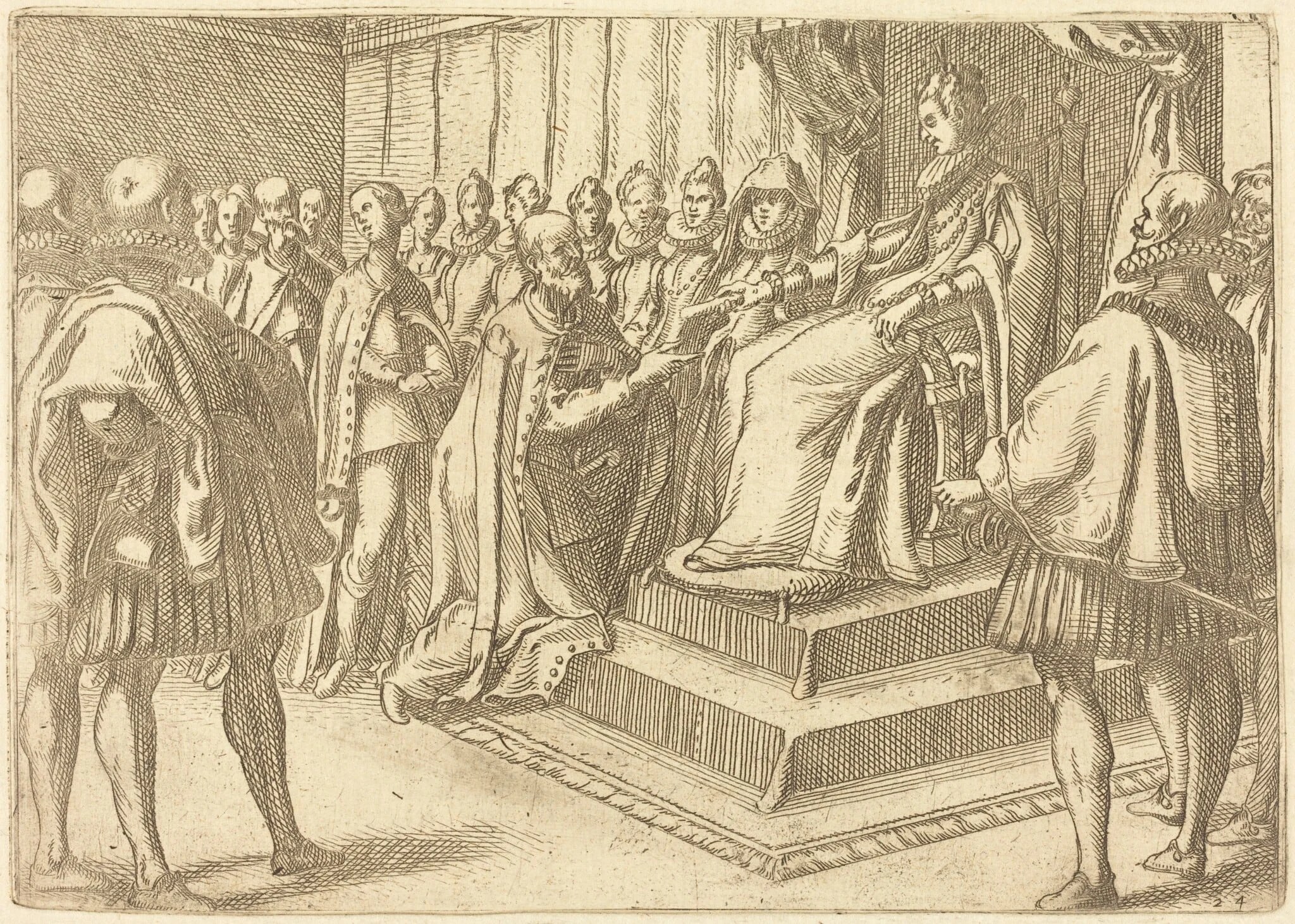 Reception of the Envoy of Poland, detail