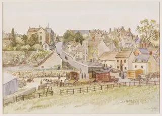 The Market, Tetbury, by Puller, watercolor