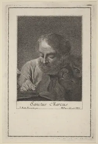 Saint Mark, by Marco Alvise Pitteri, ink, 1744