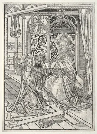 Der Schatzbehalter:  The Trinity, by Michael Wolgemut, 1491