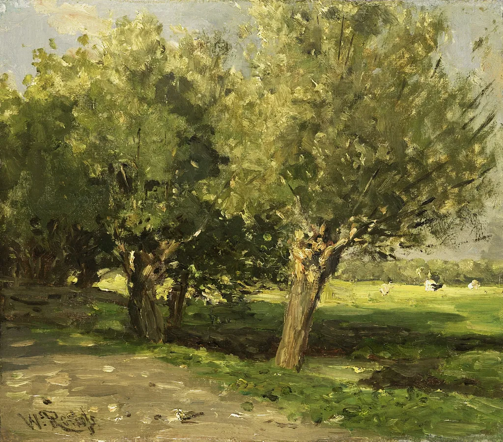Wilgebomen, by Willem Roelofs, oil, 1875