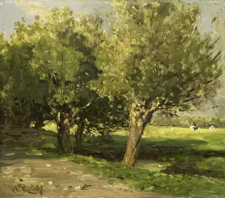 Wilgebomen, by Willem Roelofs, oil, 1875