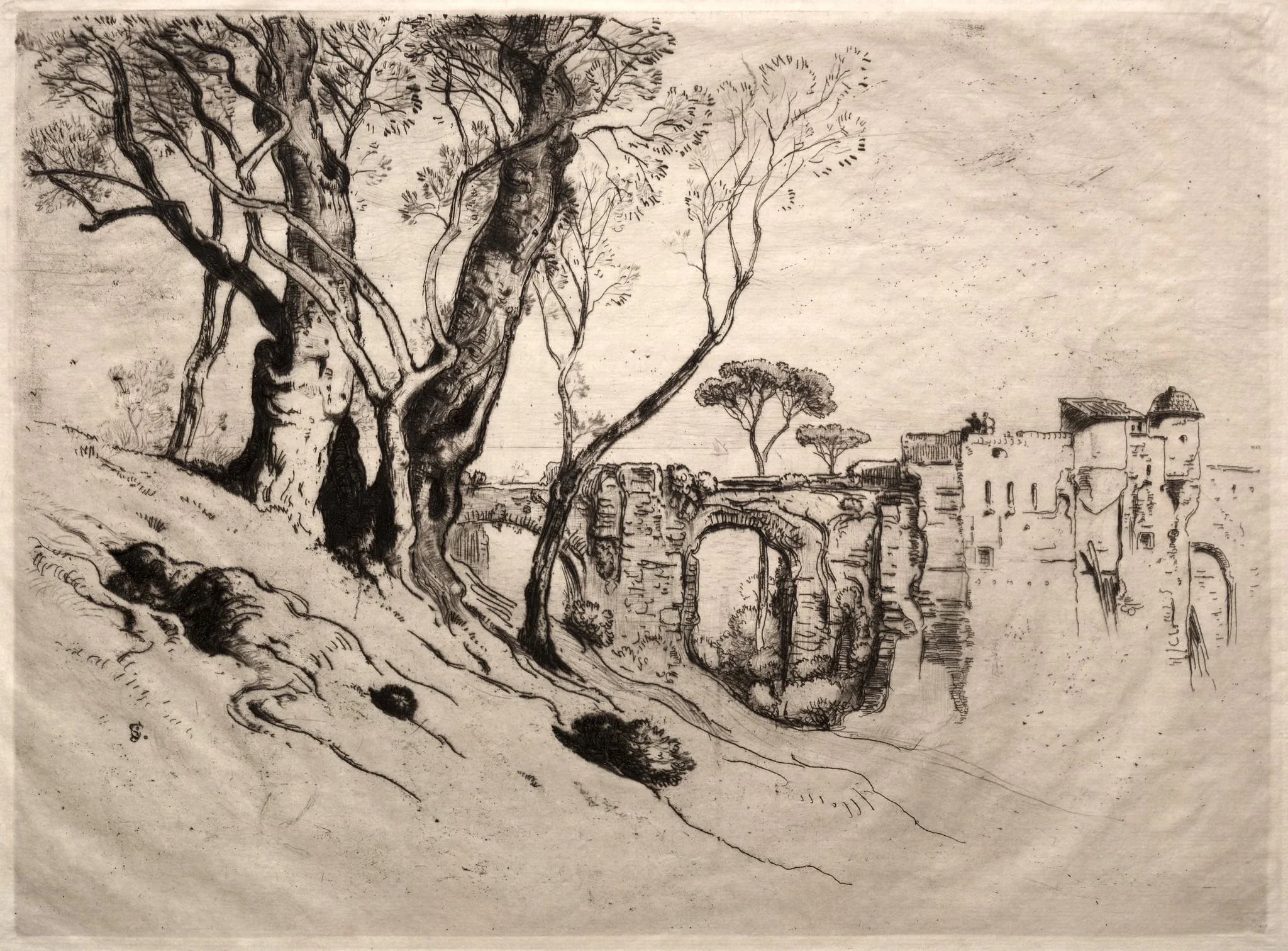 The Olive Trees of the Riviera, detail