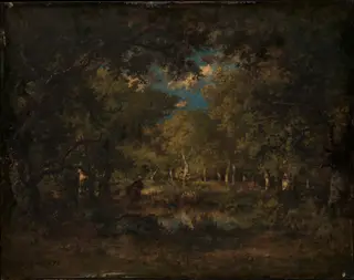 The Forest of Fontainebleau, by Narcisse Virgilio Díaz, oil, 1874