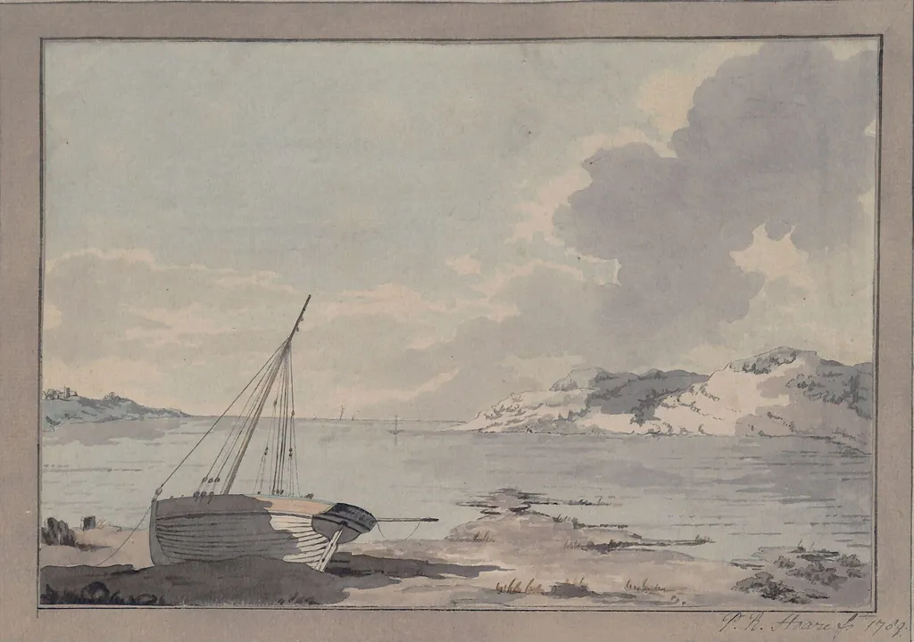 Coast Scene, by Peter Richard Hoare, watercolor, 1789