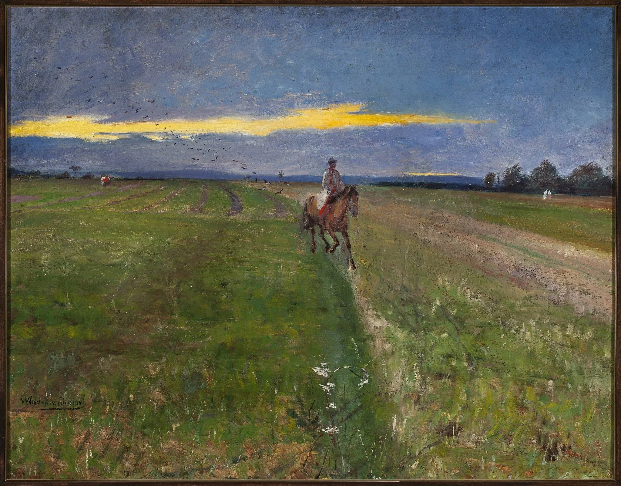 Peasant on horseback, detail