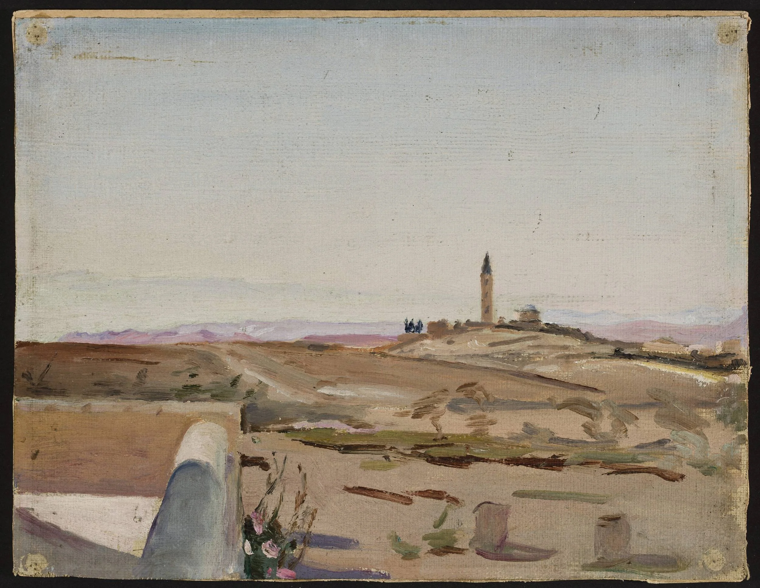 At the edge of the city and the desert. From the journey to Palestine, detail