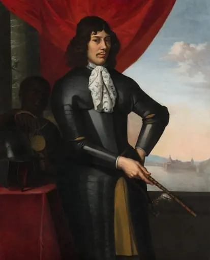 Portrait of Jan Valckenburgh and an Enslaved Servant, by Daniel Vertangen, unspecified, 1660