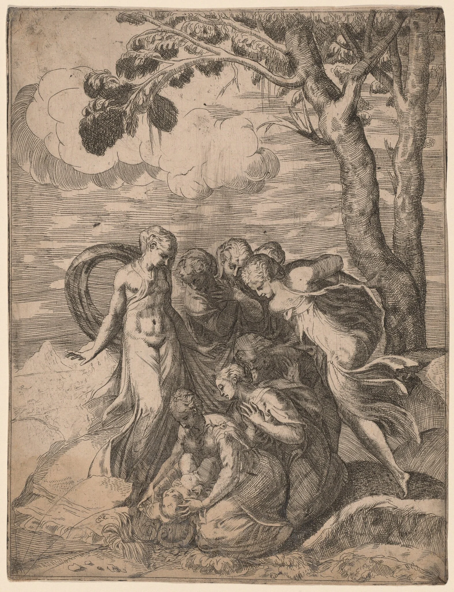 The Finding of Moses, detail