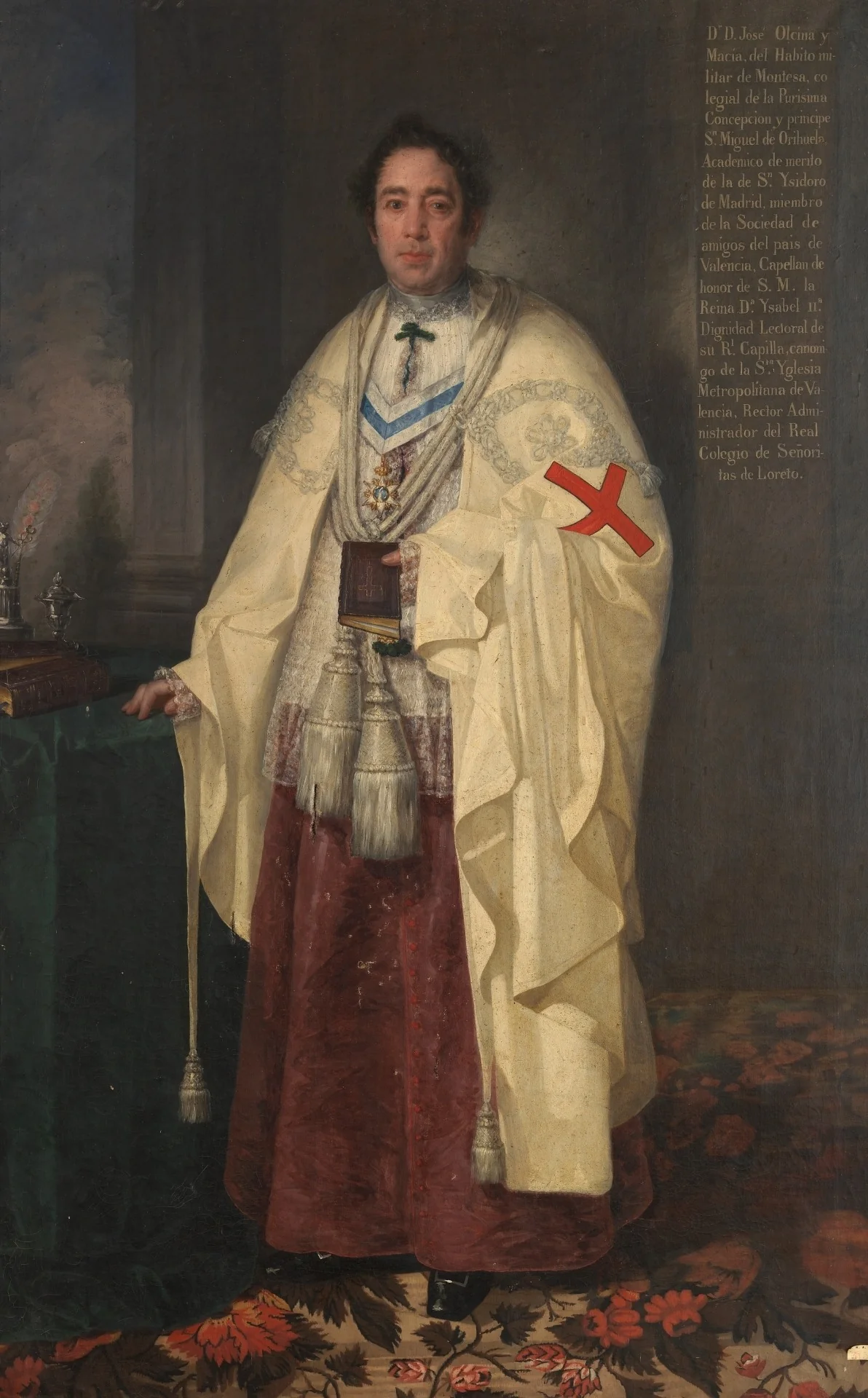 El canónigo José Olcina y Macía caballero de Montesa, detail