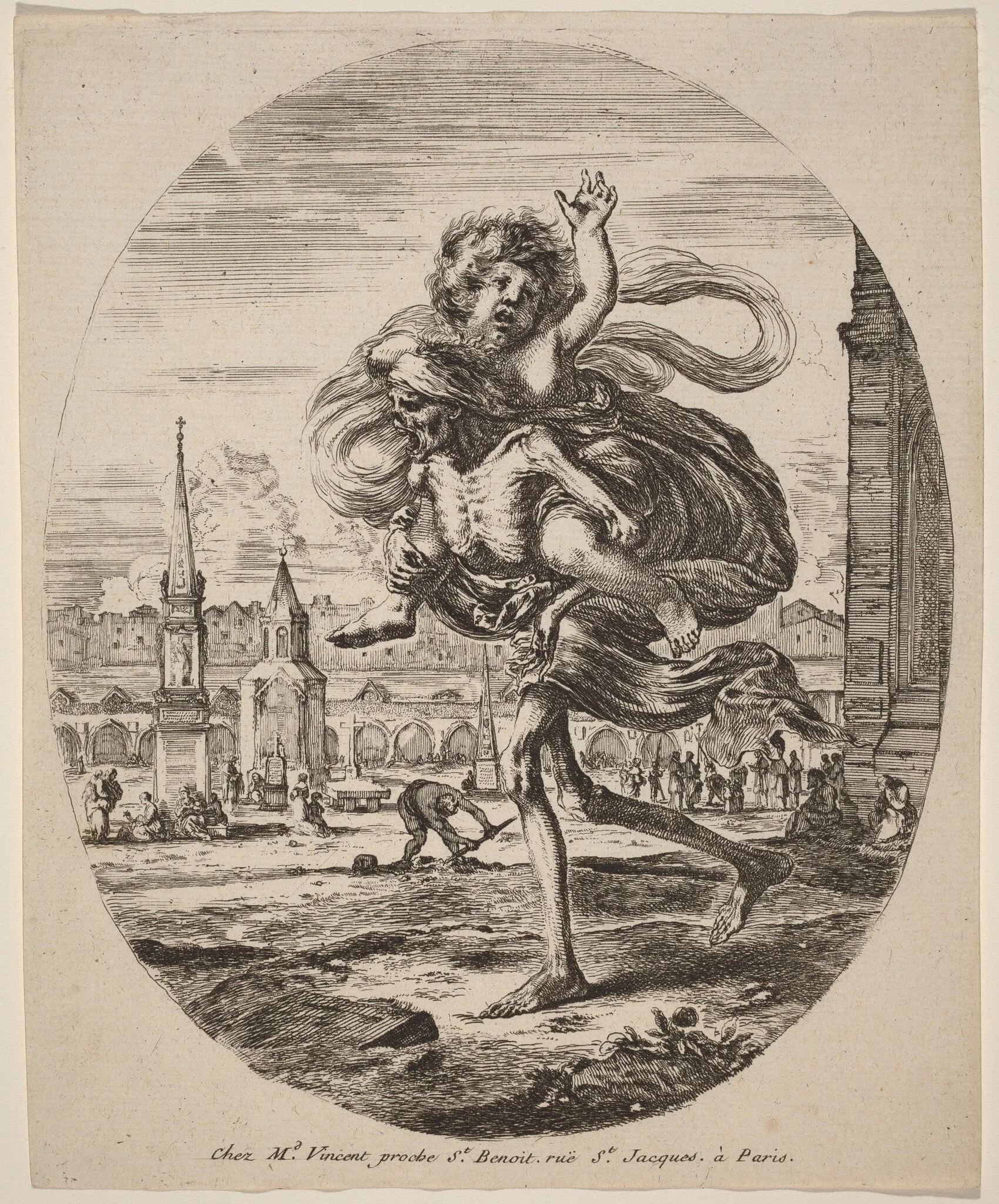 Death Carrying a Child to the Left, detail