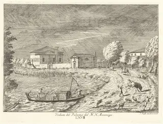 Villa Mocenigo, by Giovanni Francesco Costa, ink, 1762