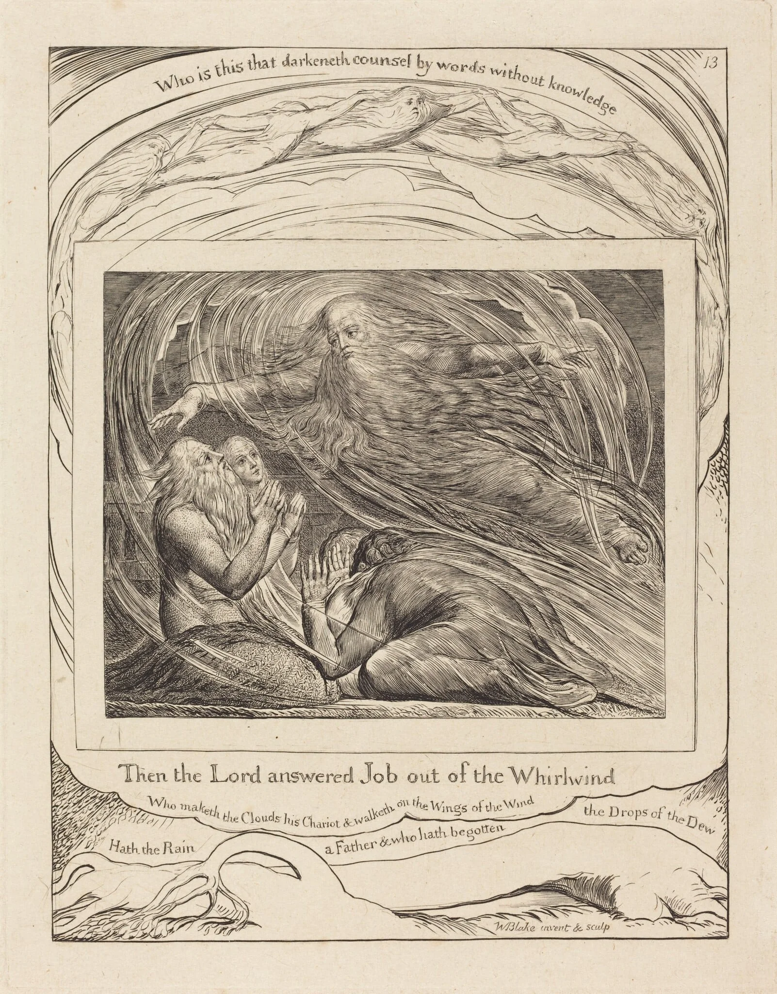 The Lord Answering Job out of the Whirlwind, detail