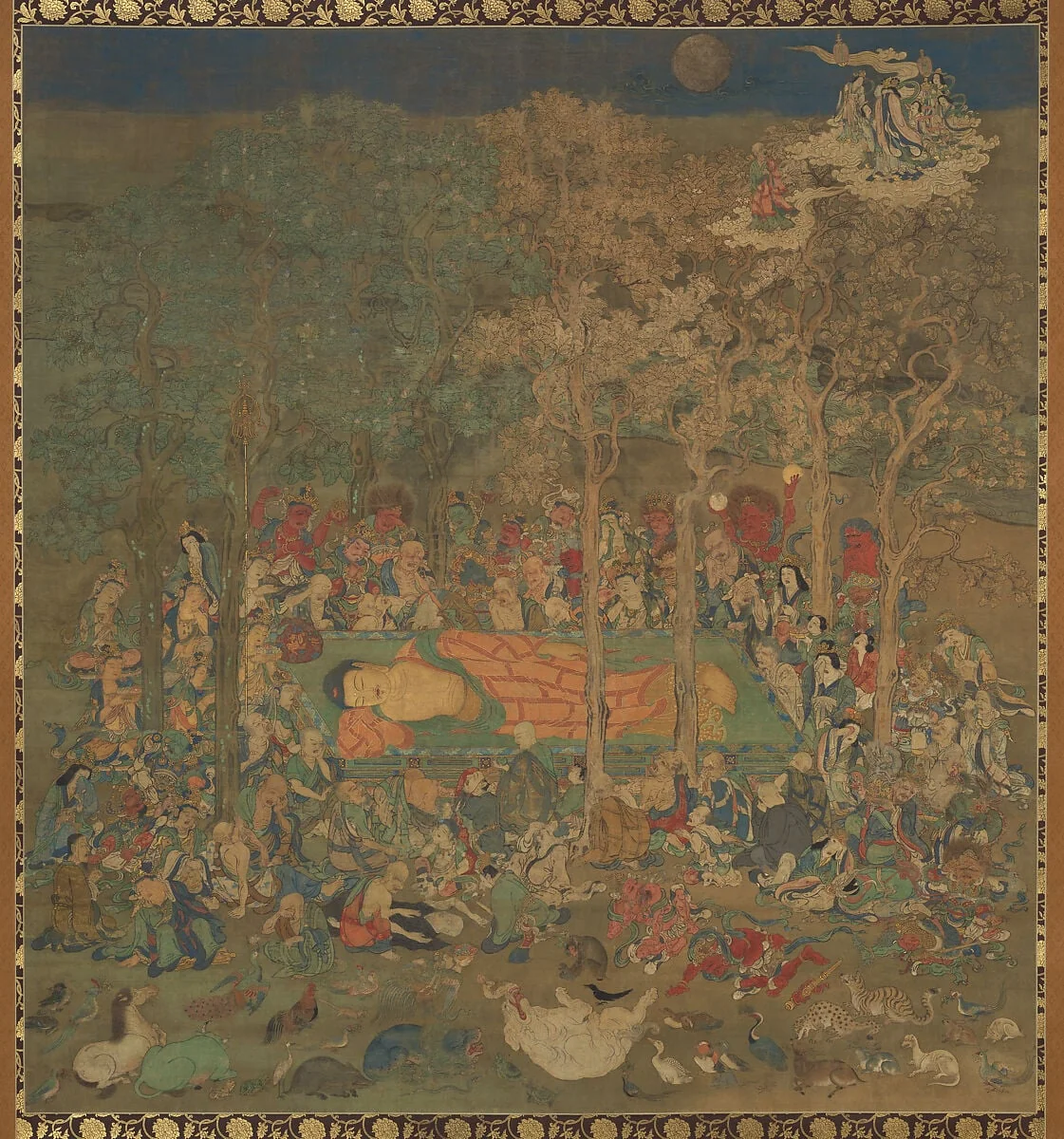 涅槃図|Death of the Historical Buddha (Nehan-zu), detail