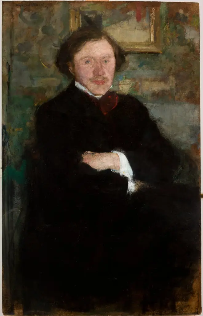 Portrait of the Pianist Prof. Antoni Dieth, by Olga Boznańska, oil, 1908