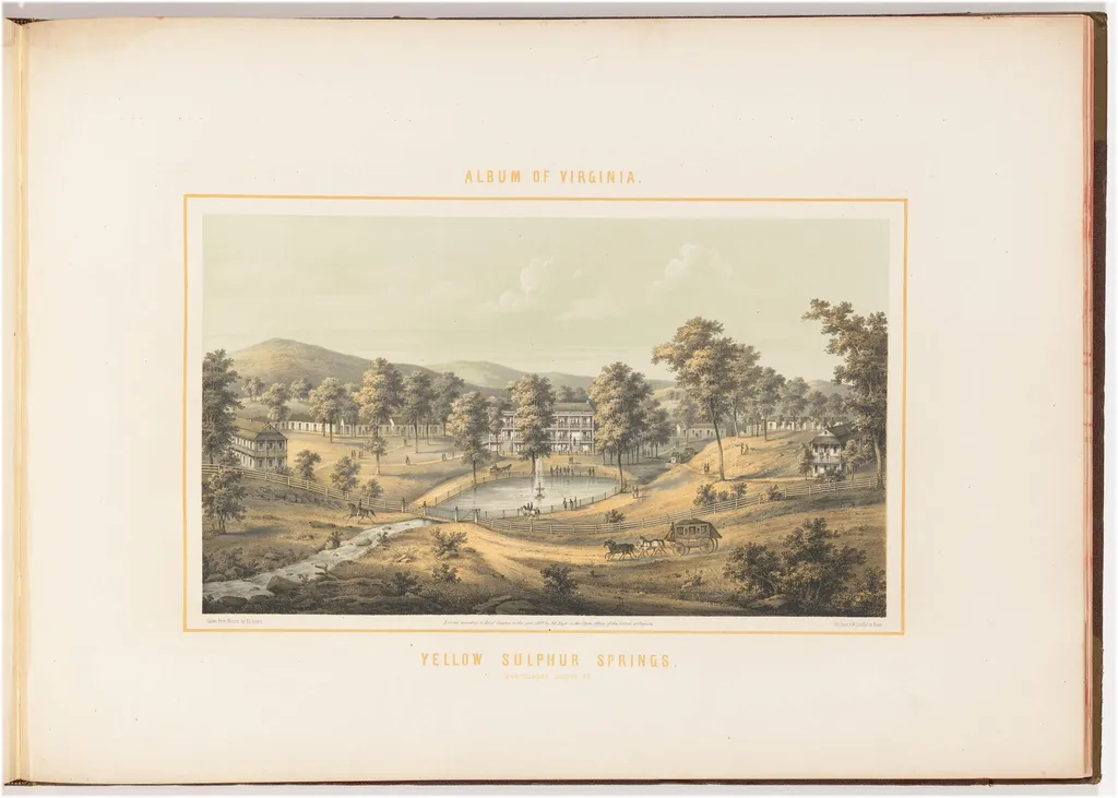 Yellow Sulphur Springs, by Edward Beyer, ink, 1857