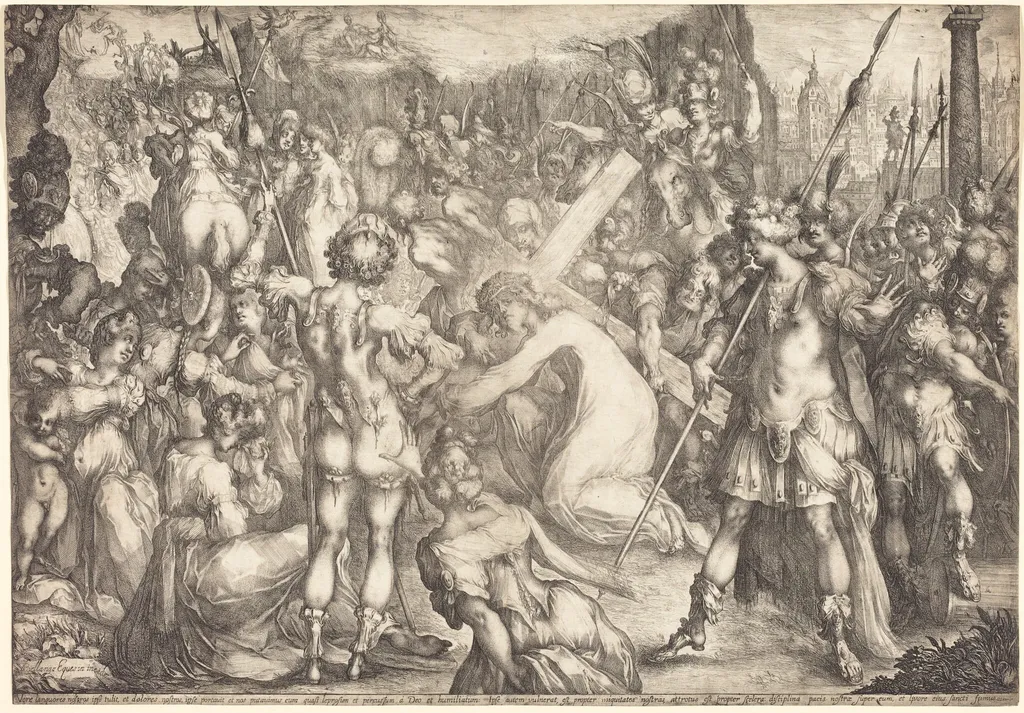 The Road to Calvary, by Jacques Bellange, ink, 1605