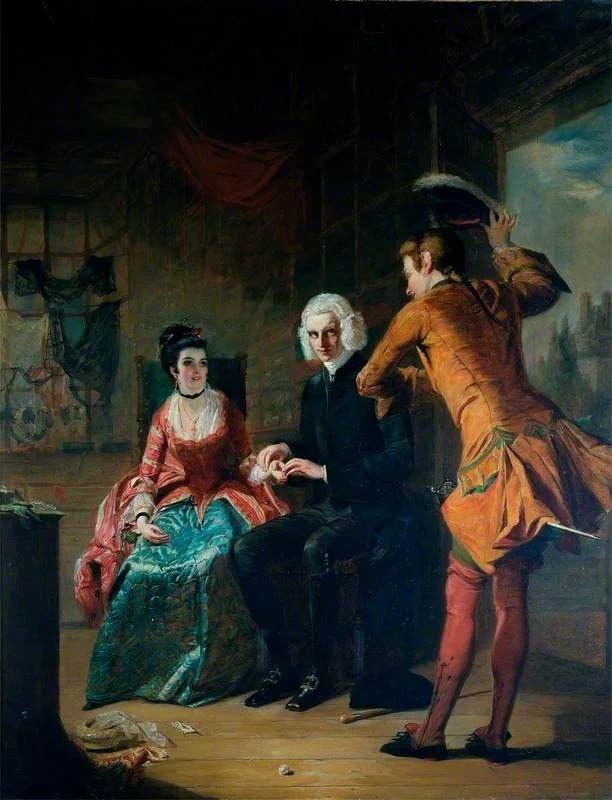 Scene from Laurence Sterne's 'A Sentimental Journey', detail