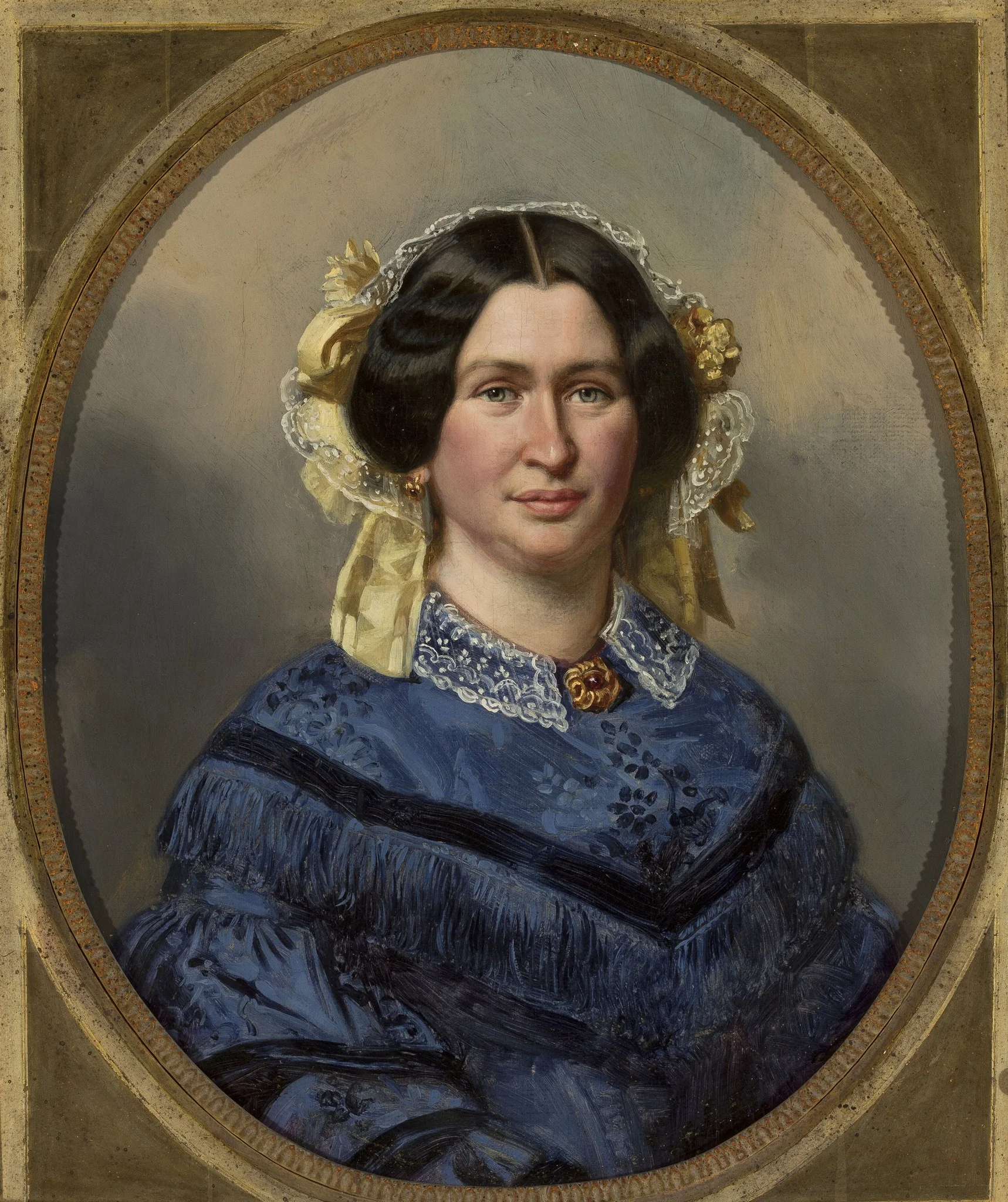 Portrait of Florentine Volckhart née Schoppe, detail