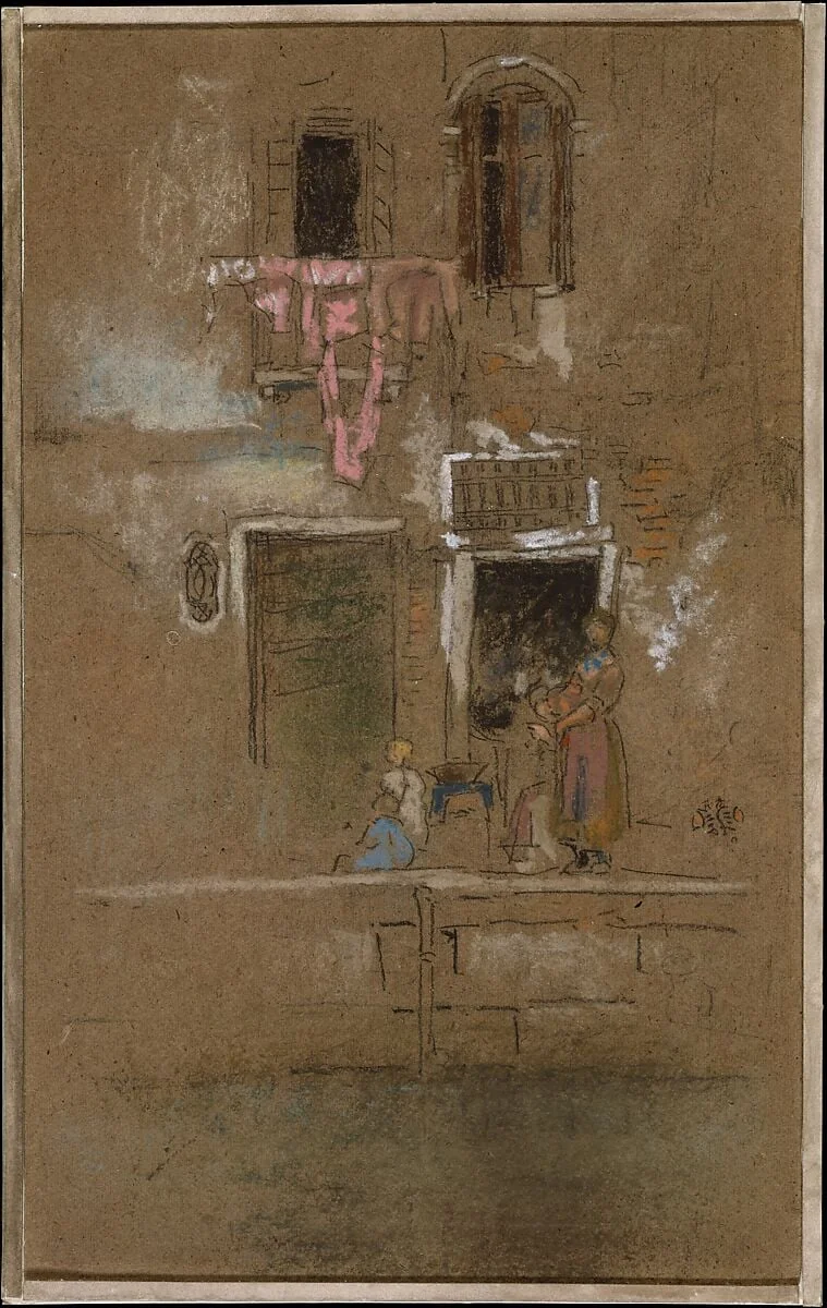Note in Pink and Brown, detail