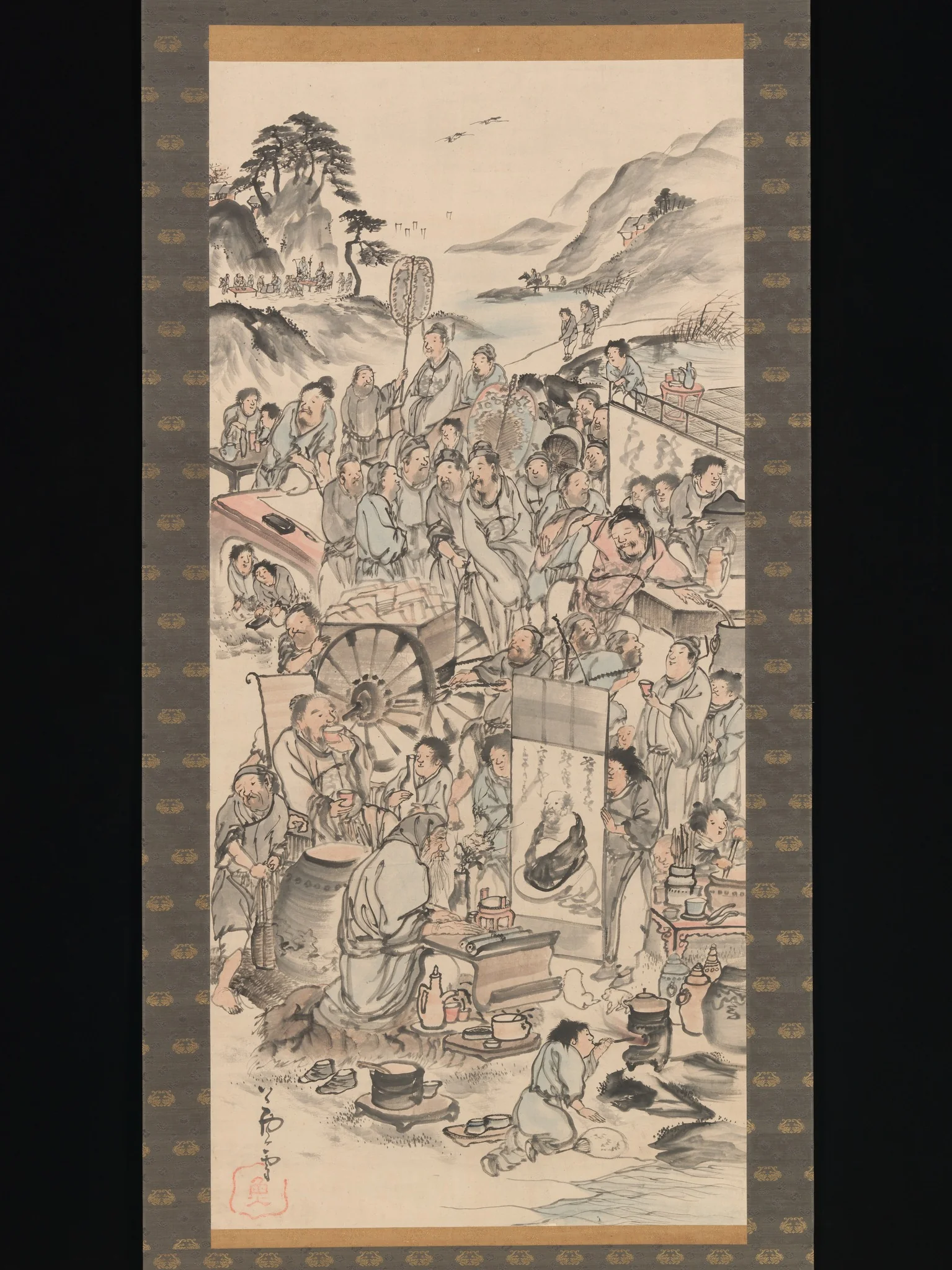 Drinking Festival of the Eight Immortals of the Wine Cup, detail