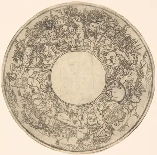Triumphal Procession of Bacchus, by Jonas Silber, ink, 1580