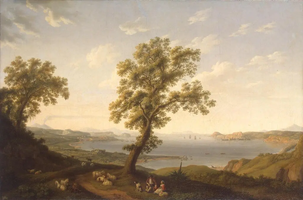View of the Bay of Baja, by Jacob Philipp Hackert, oil, 1793