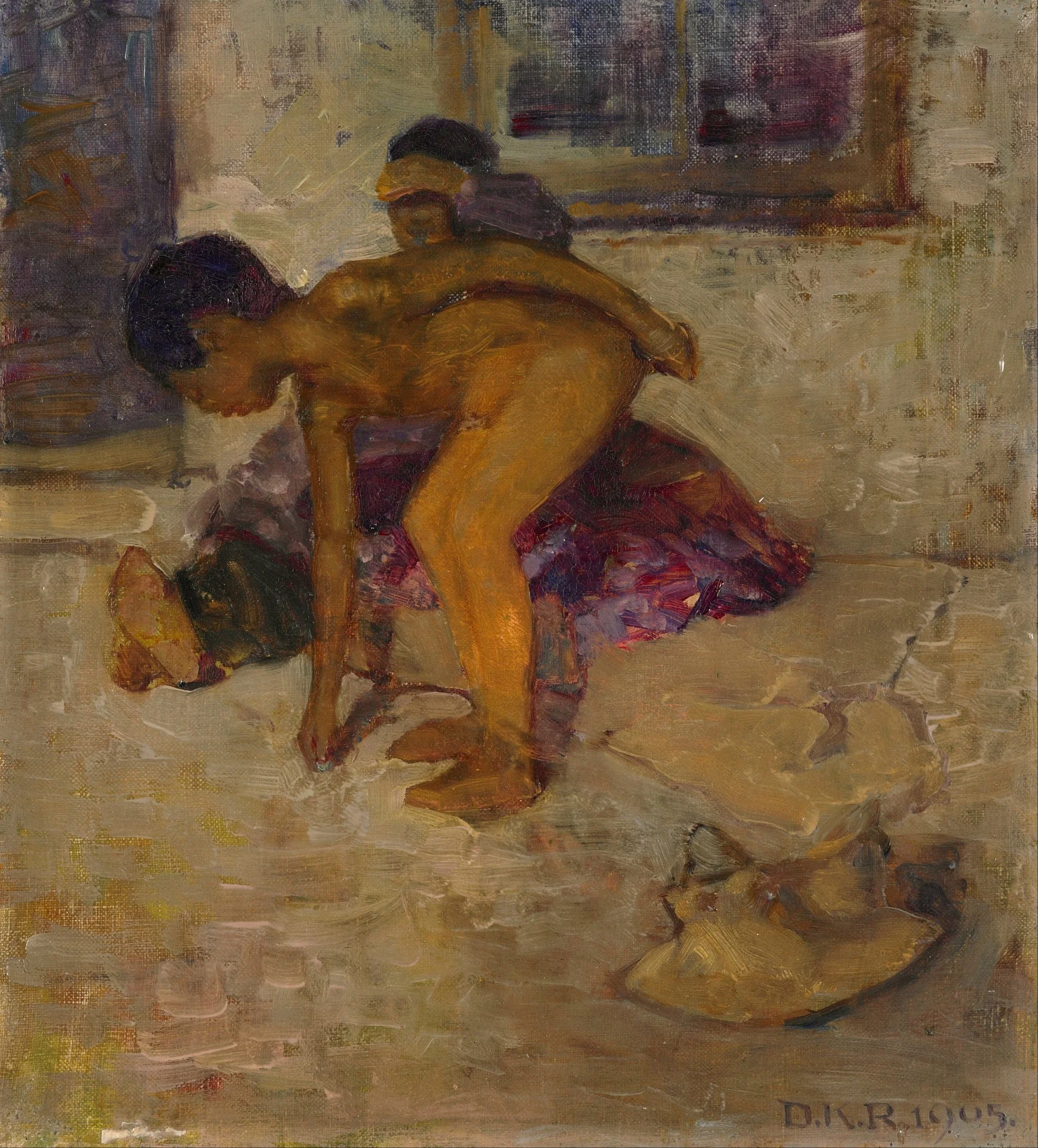 Purple and bronze, detail