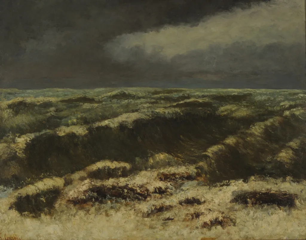 Mer Orageuse (Mar borrascoso), by Gustave Courbet, oil, 1858