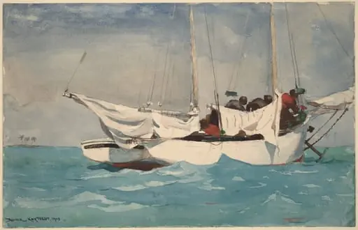 Key West, Hauling Anchor, by Winslow Homer, graphite, 1903