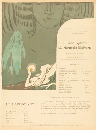 L'Assomption de Hannele Mattern; En l'attendant, by Paul Sérusier, ink, 1894
