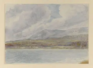 View across Derwentwater, by Beatrix Potter, watercolor, 1850