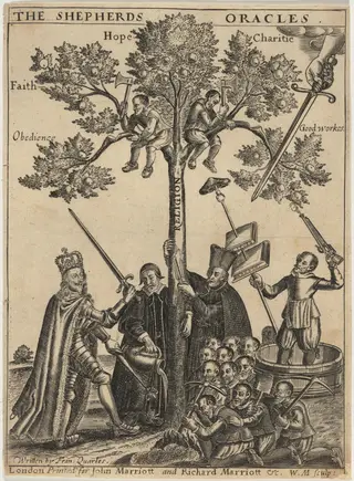 Title Page to Francis Quarles, Shepherds Oracles, by William Marshall, ink, 1646