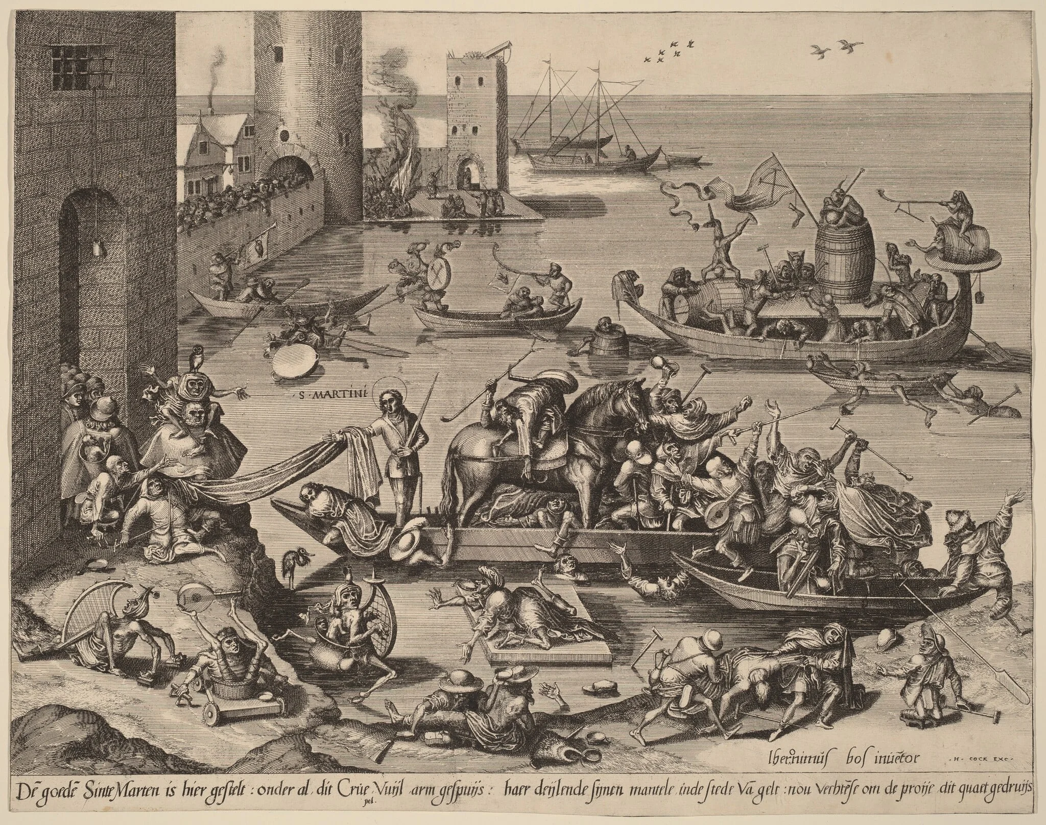 Saint Martin with His Horse in a Ship, detail