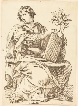 Sibylla Agrippa, by Paul Maupin, ink, 1625