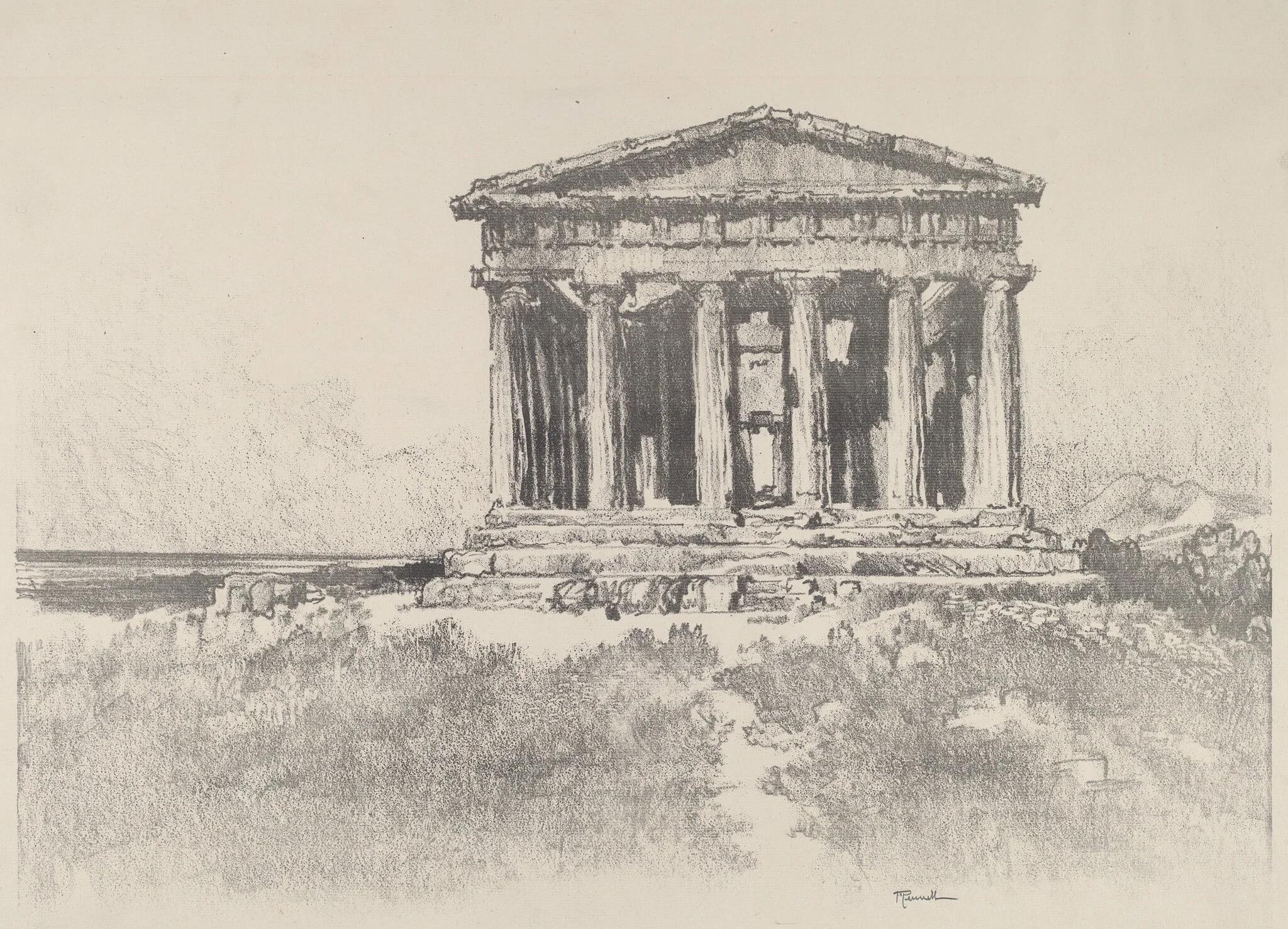 The Temple by the Sea, Temple of Concord, Girgenti, detail