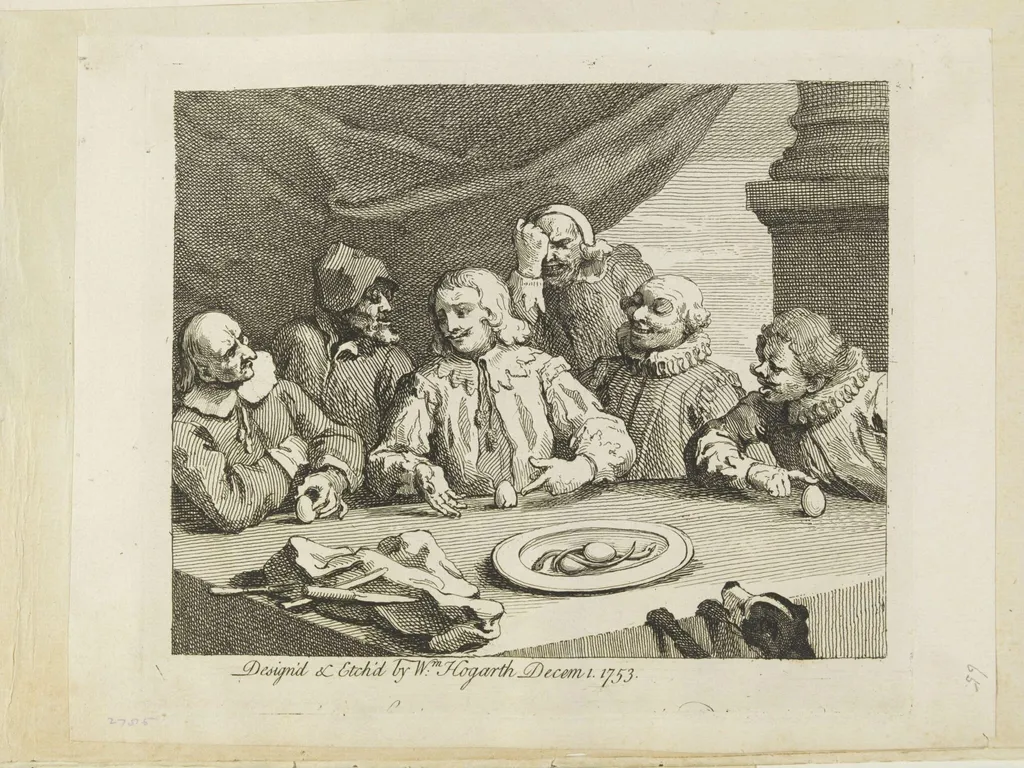 Columbus Breaking the Egg, by William Hogarth, 1752