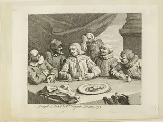 Columbus Breaking the Egg, by William Hogarth, 1752