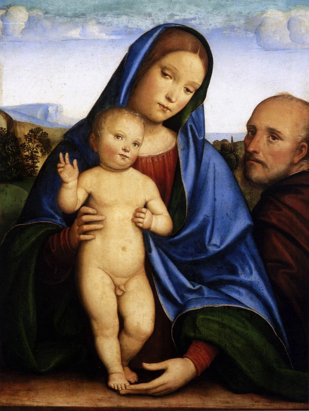 The Holy Family, detail