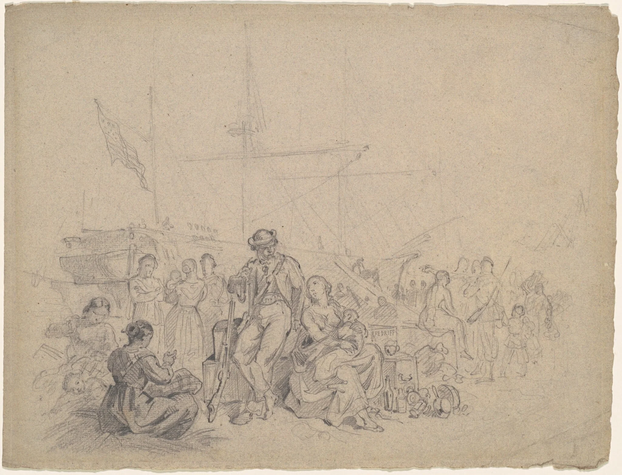 Dockside Scene, detail