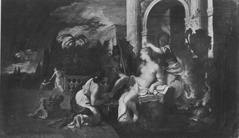 Bathseba im Bade, detail